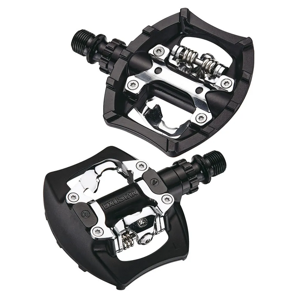 Exustar E-pm811 Cykelpedaler, Black / silver, One Size