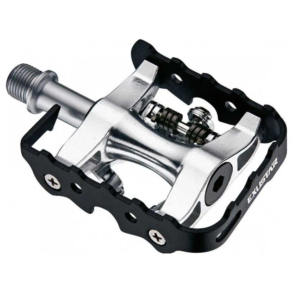 Exustar Pm812 Cykelpedaler, Black / silver, One Size