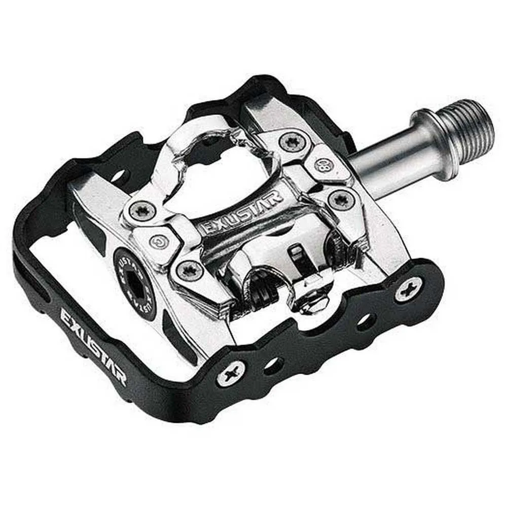 Exustar Pm812 Cykelpedaler, Black / silver, One Size