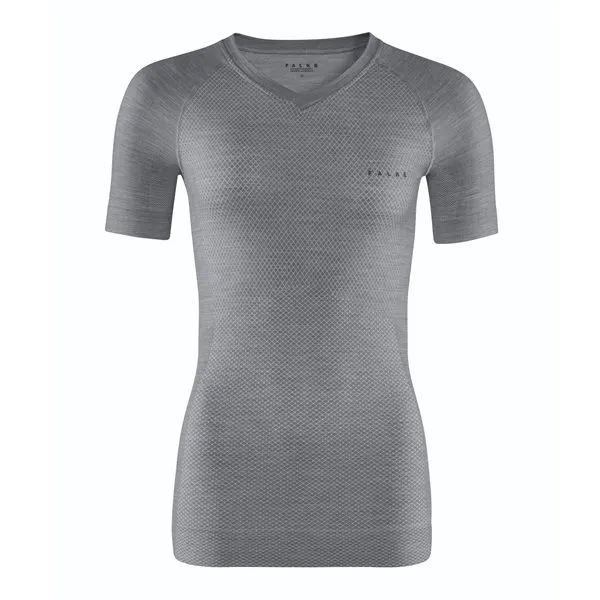 Falke Women Short Sleeve Shirt Wool-Tech, Grey/heather Falke Women Short Sleeve Shirt Wool-Tech, Grey/heather