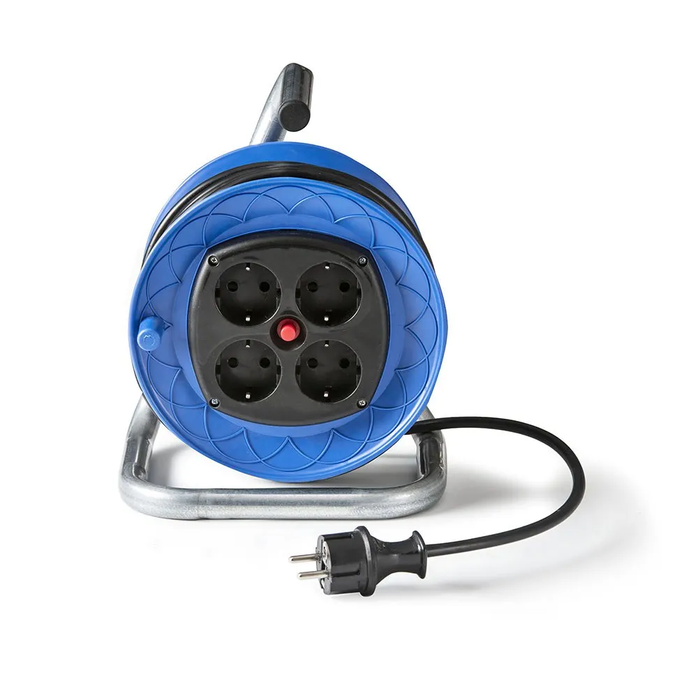 Famatel Disyuntor 2p+ttl 4 Sockets 15 Mm 16a Kabeltrumma, Blue, One Size