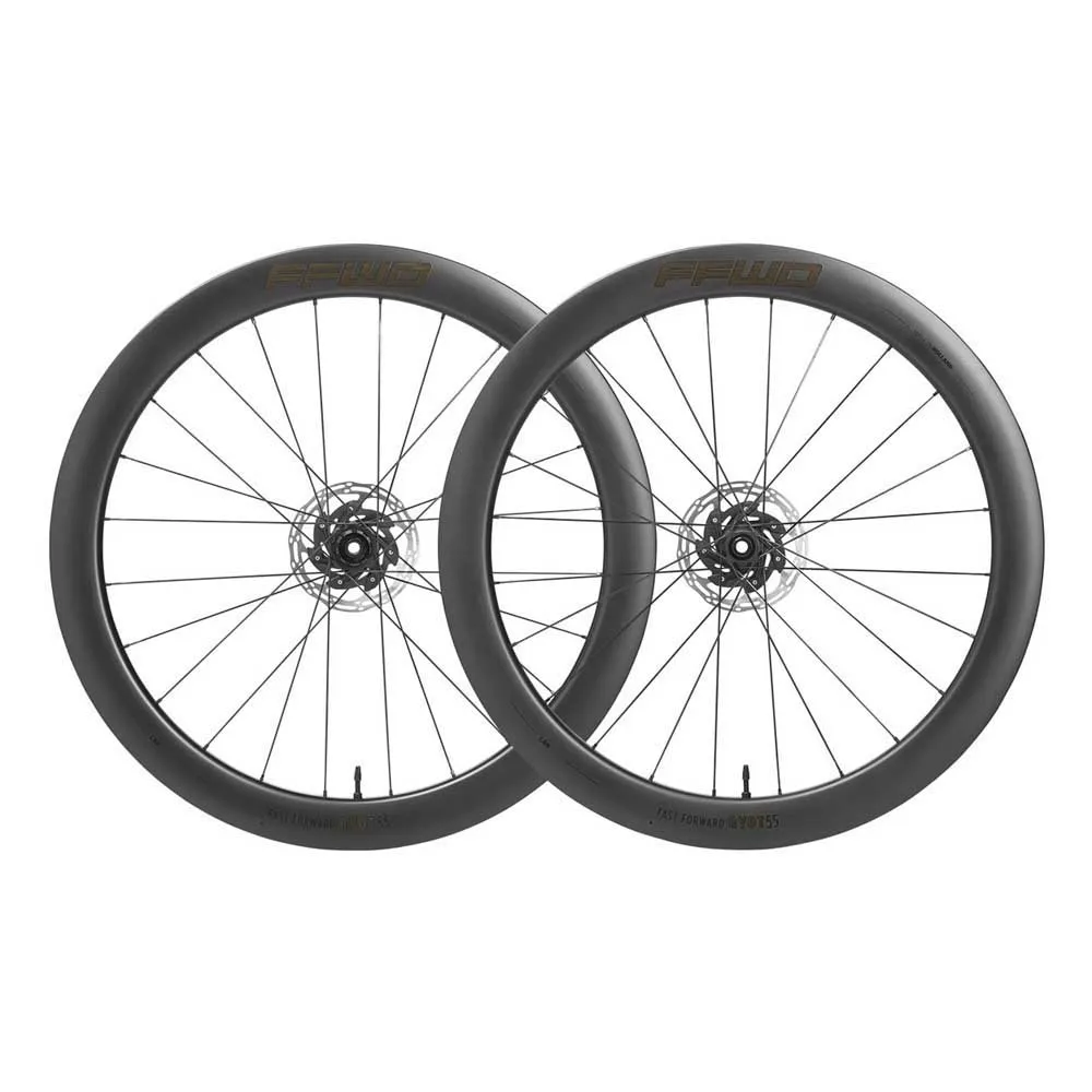 Fast Forward Ryot 55 Cl Disc Tubeless Landsvägshjulset, Black, 12 x 100/12 x 142mm, Shimano/Sram HG