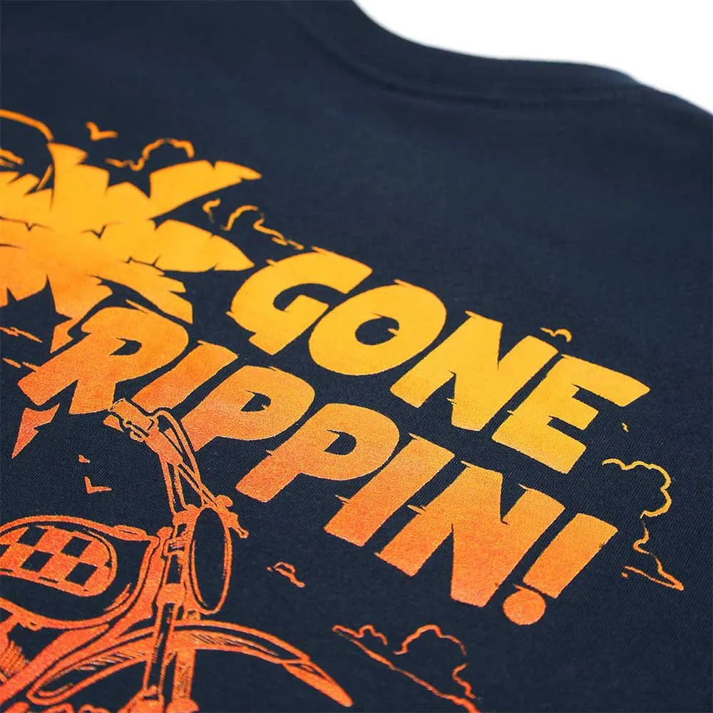 Fasthouse Gone Rippin T-shirt Med Korta ärmar, Navy, M
