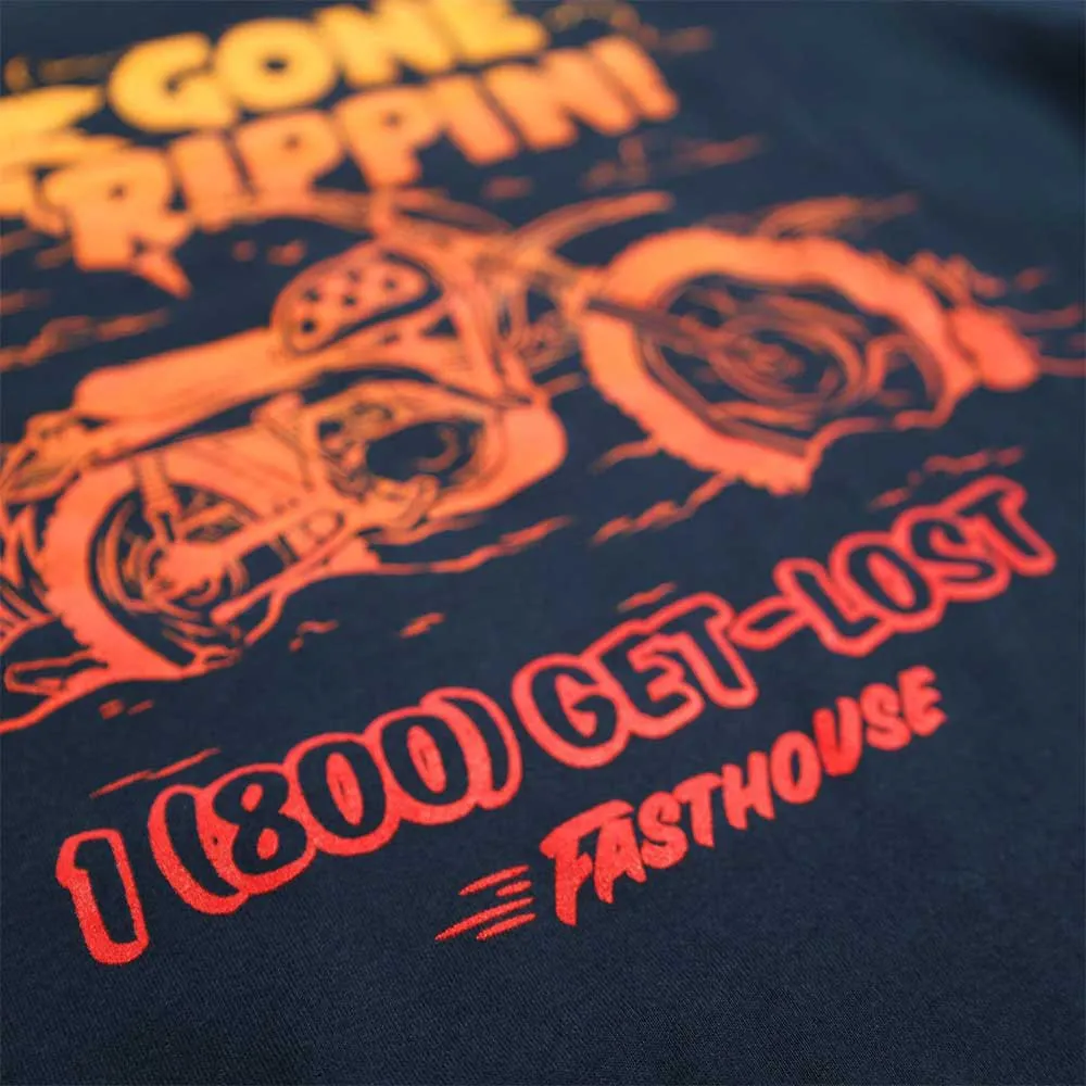 Fasthouse Gone Rippin T-shirt Med Korta ärmar, Navy, M