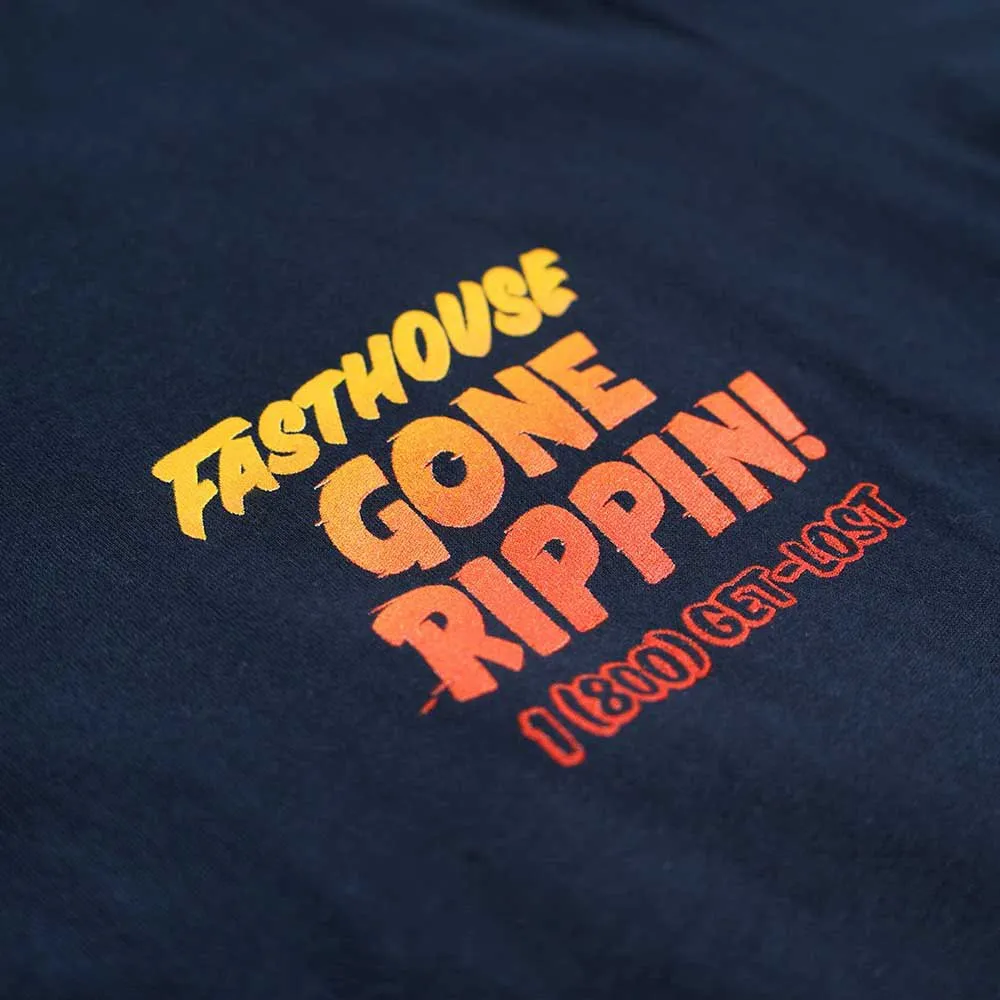 Fasthouse Gone Rippin T-shirt Med Korta ärmar, Navy, M