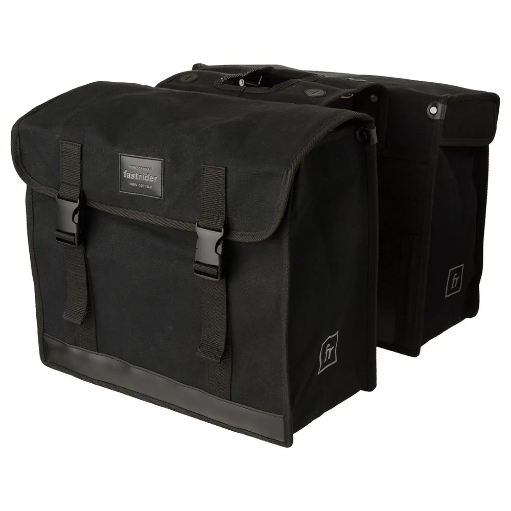 fastrider Canvas Basics Mik Double Sidoväskor 47l, Black, One Size fastrider Canvas Basics Mik Double Sidoväskor 47l, Black, One Size