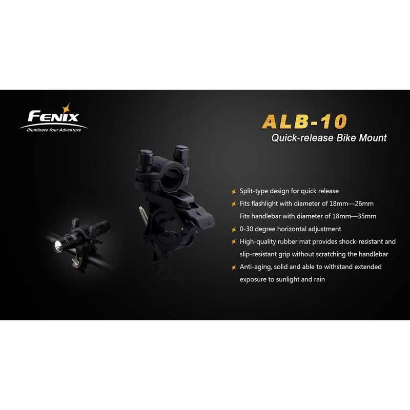 Fenix Alb-10 Fäste För Framlykta, Black, One Size Fenix Alb-10 Fäste För Framlykta, Black, One Size