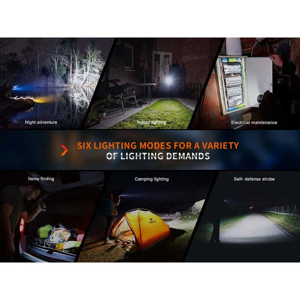 Fenix E35r Ficklampa, Black, 3100 Lumens