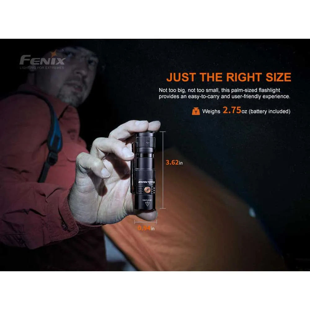 Fenix Pd25r Ficklampa, Black, 800 Lumens