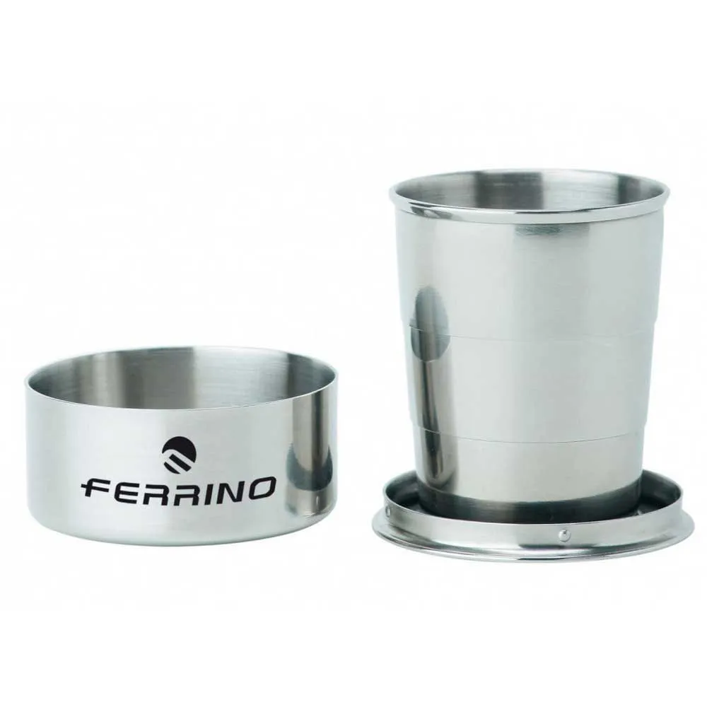 Ferrino Rostfritt Stål Hopfällbar Mugg, Black, One Size