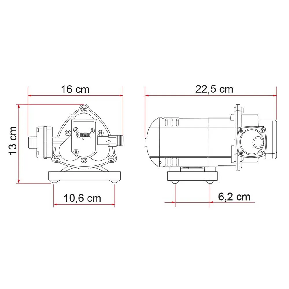Fiamma Aqua 8 12v 7l Vattenpump, Black, One Size