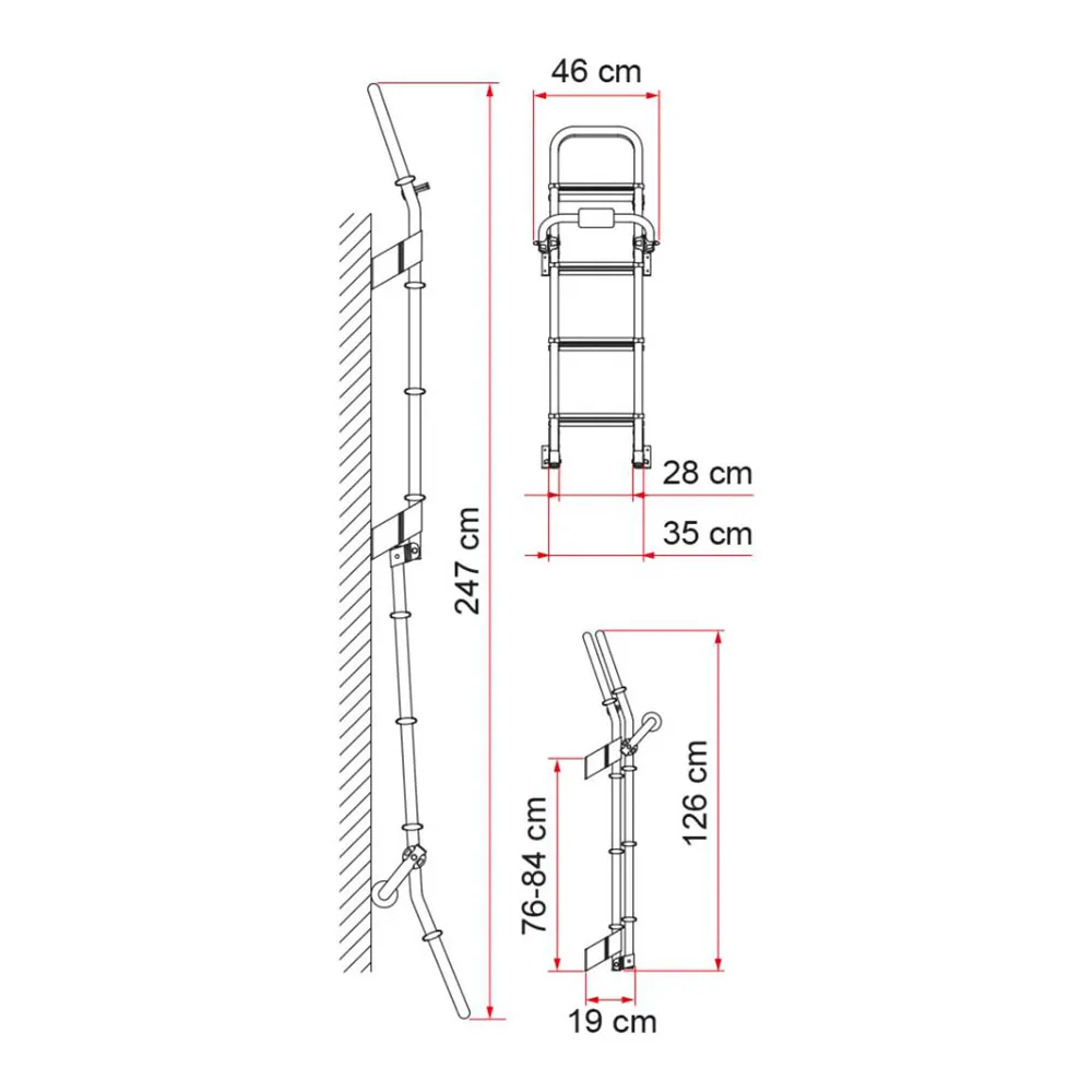 Fiamma Deluxe 8 Trappor, Grey, One Size