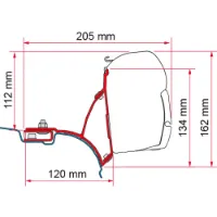 Fiamma Kit Vw T5/t6 Transporter/multivan Stöder