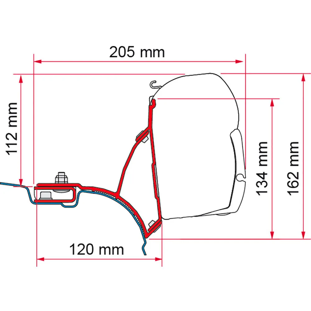 Fiamma Kit Vw T5/t6 Transporter/multivan Stöder, Grey, One Size Fiamma Kit Vw T5/t6 Transporter/multivan Stöder, Grey, One Size