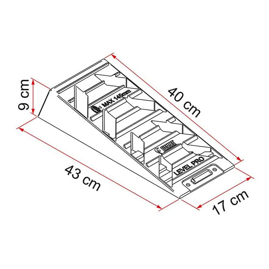 Fiamma Pro Kil För Husvagnsnivåering, Grey, One Size