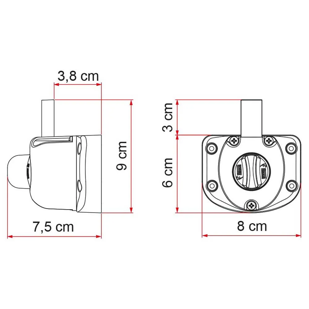 Fiamma Safe Door Guardian Transit Toalettlock, Grey, One Size