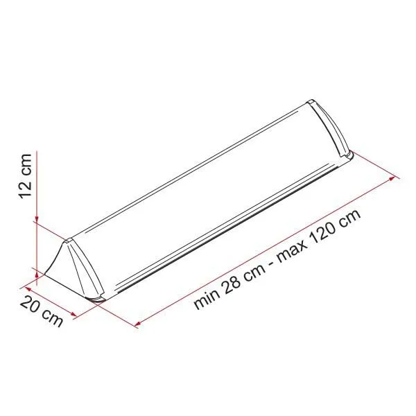 Fiamma Universal Spoiler, White, One Size