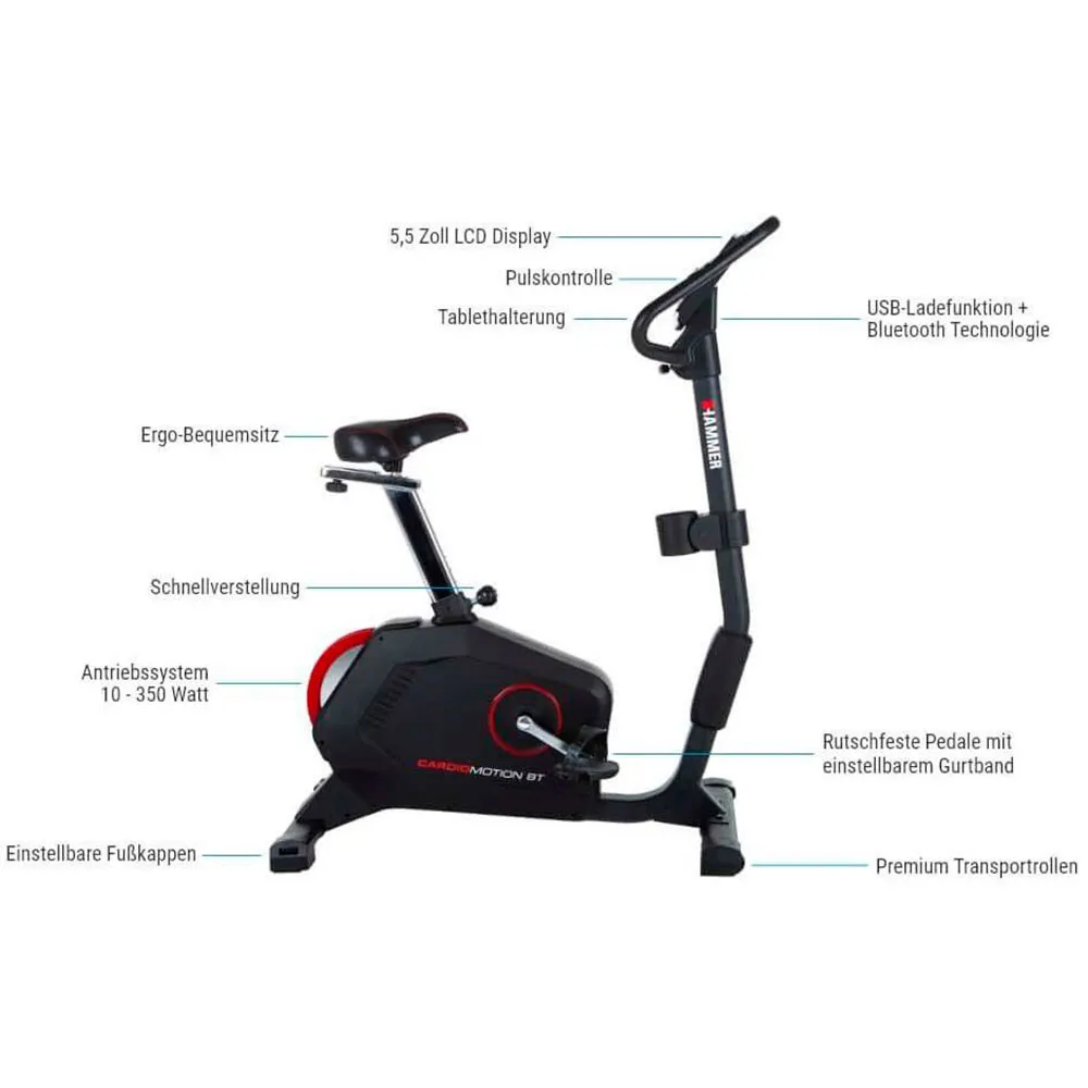 Finnlo Cardio Motion Bt Motionscykel, Black, One Size