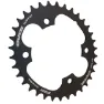 First Oval 4 Bolts Fitting 96 Bcd Kedjehjul, Black, 34t
