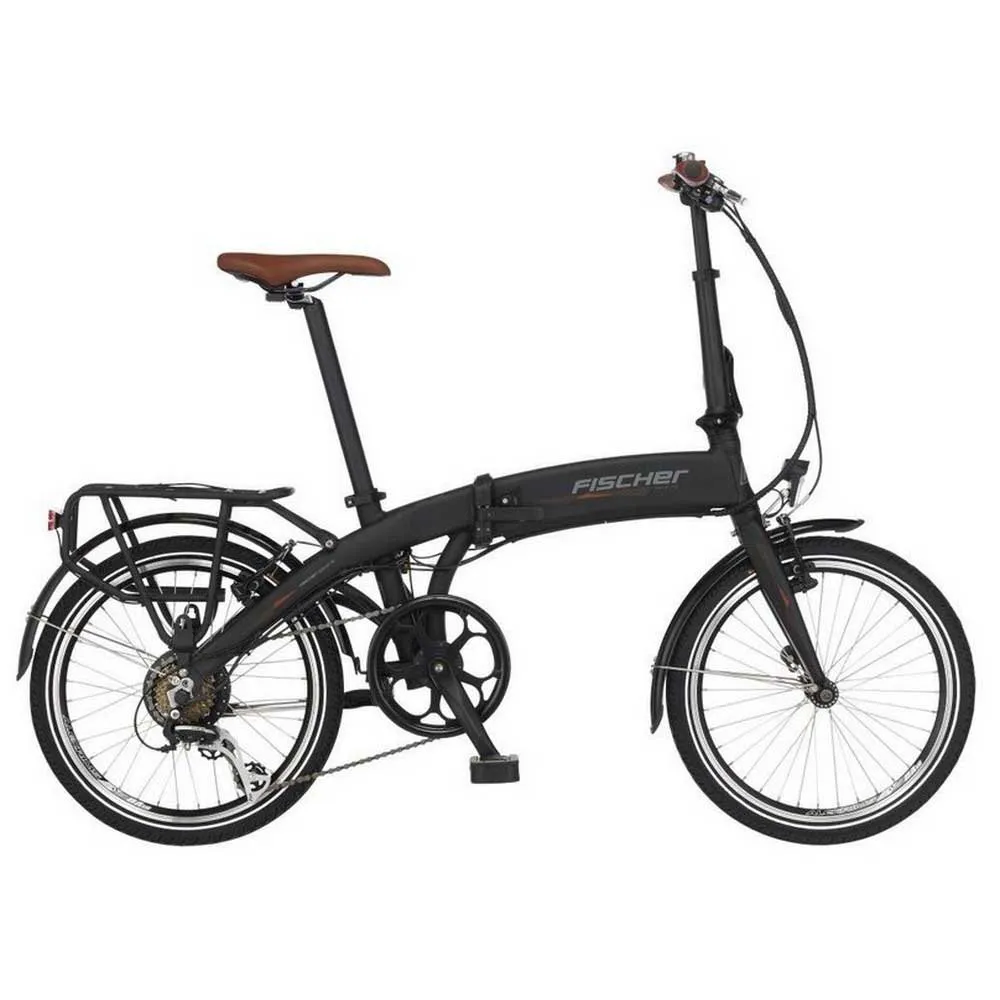 Fischer Bikes Faltrad Fr 18 Elcykel, Matte black, One Size, 317Wh
