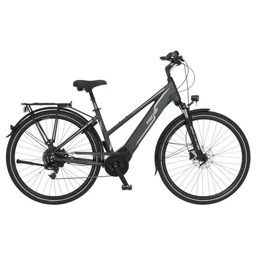 Fischer Bikes Viator 5.0i 700 Elcykel, Matte grey, One Size, 418Wh