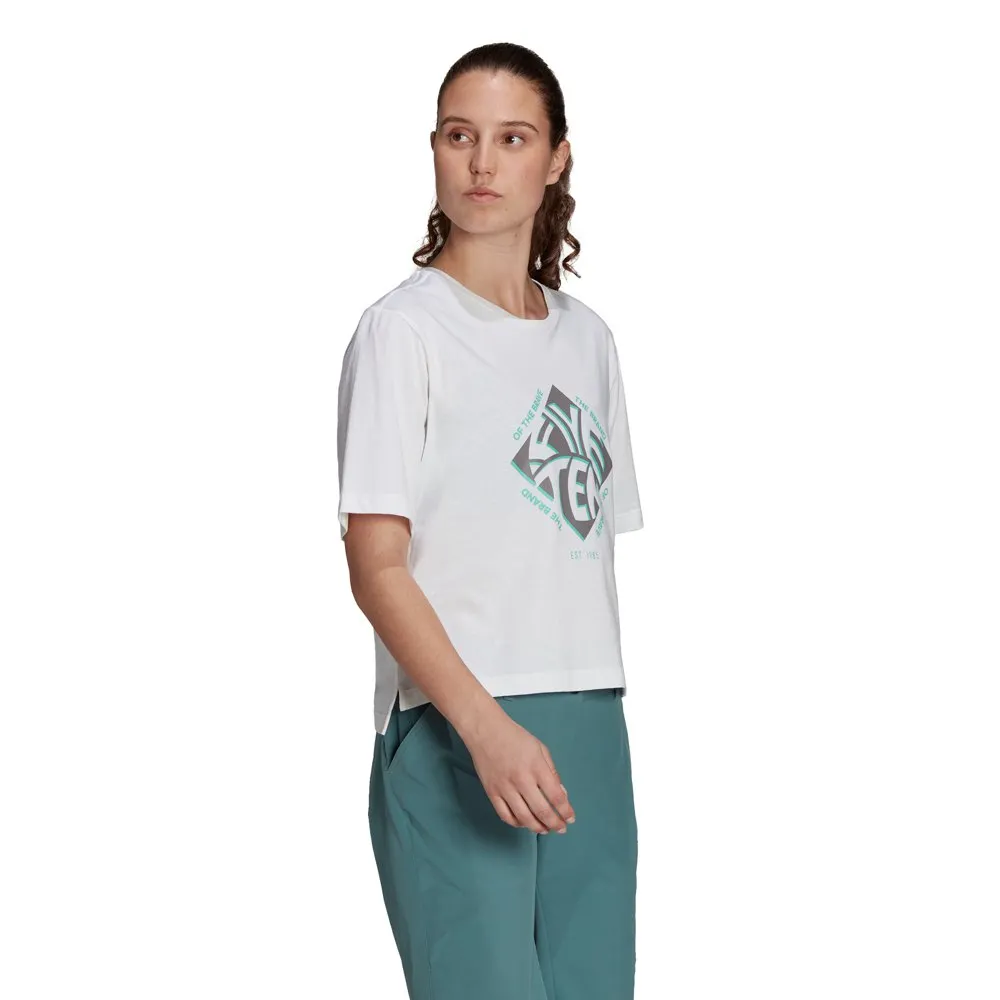 FiveTen Cropped Graphic T-shirt Med Korta ärmar, White, M