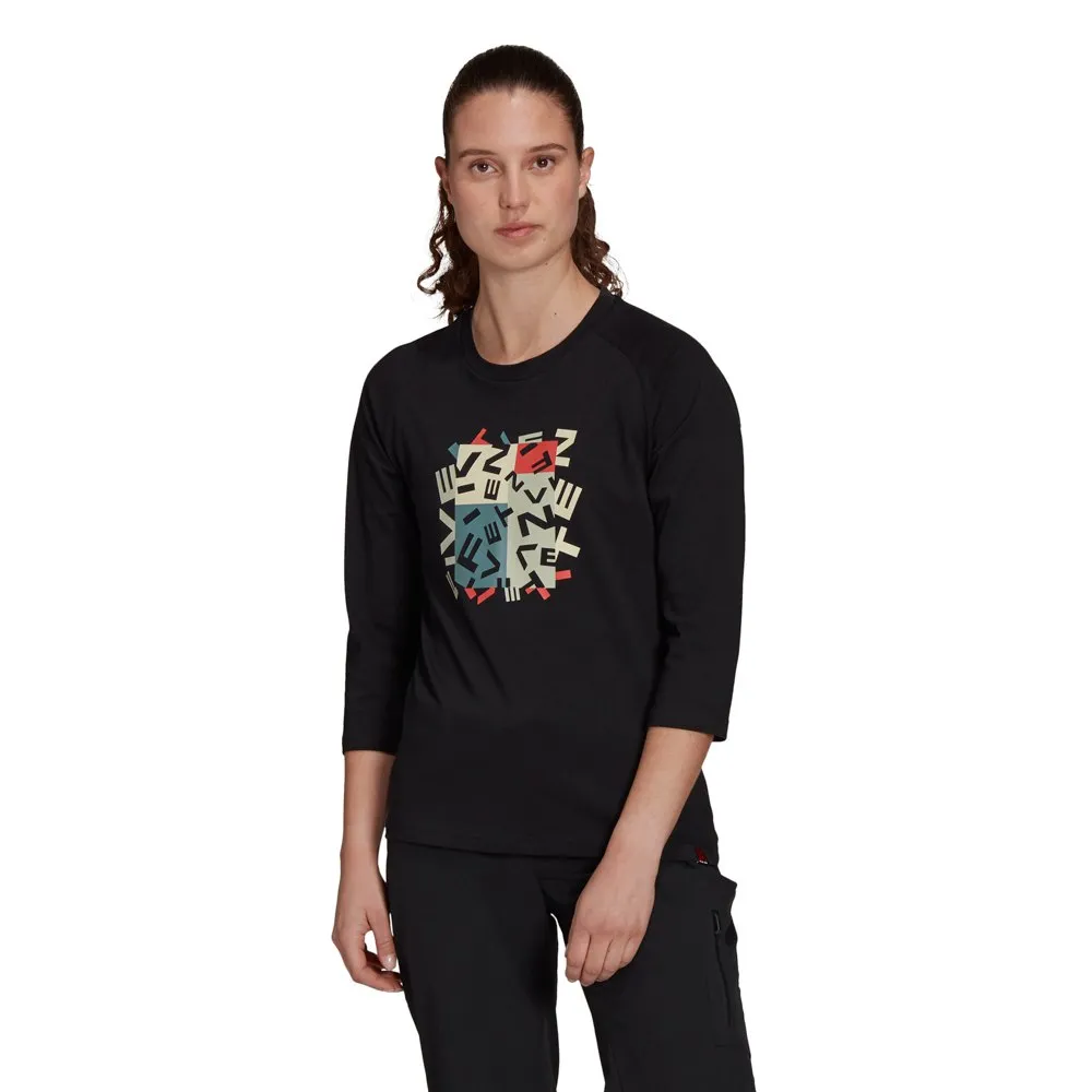 FiveTen Graphic T-shirt Med 3/4 ärm, Black / black, M FiveTen Graphic T-shirt Med 3/4 ärm, Black / black, M