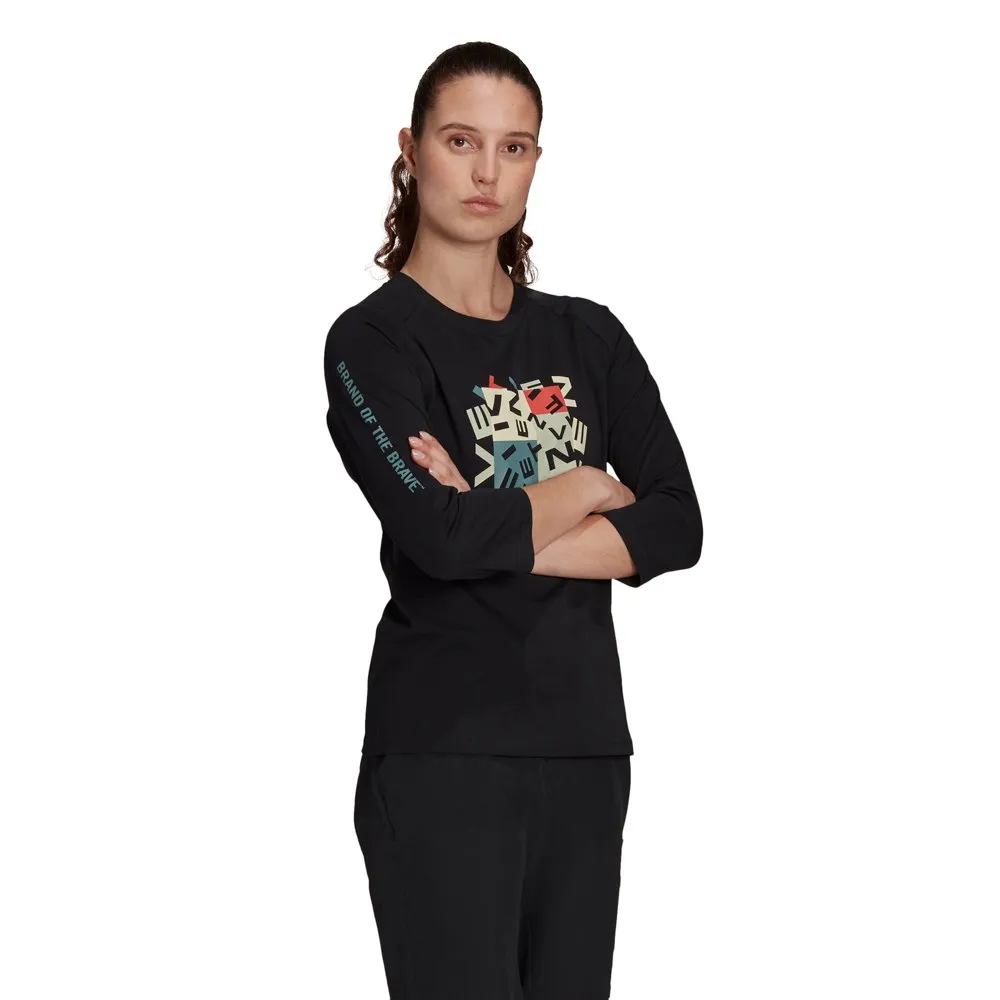 FiveTen Graphic T-shirt Med 3/4 ärm, Black / black, M FiveTen Graphic T-shirt Med 3/4 ärm, Black / black, M