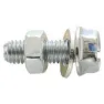Fix Nippel M5 X 10 Mm Sexkantsskruv Med Bricka 100 Enheter, Silver, One Size