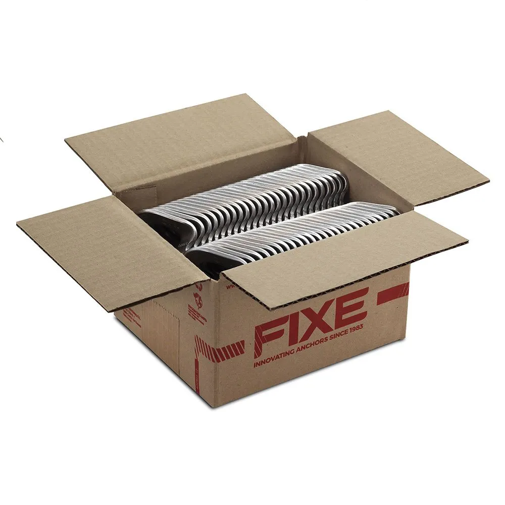 Fixe Climbing Gear 1 M12 Pack 316l Ankarplatta 100 Enheter, Silver, One Size