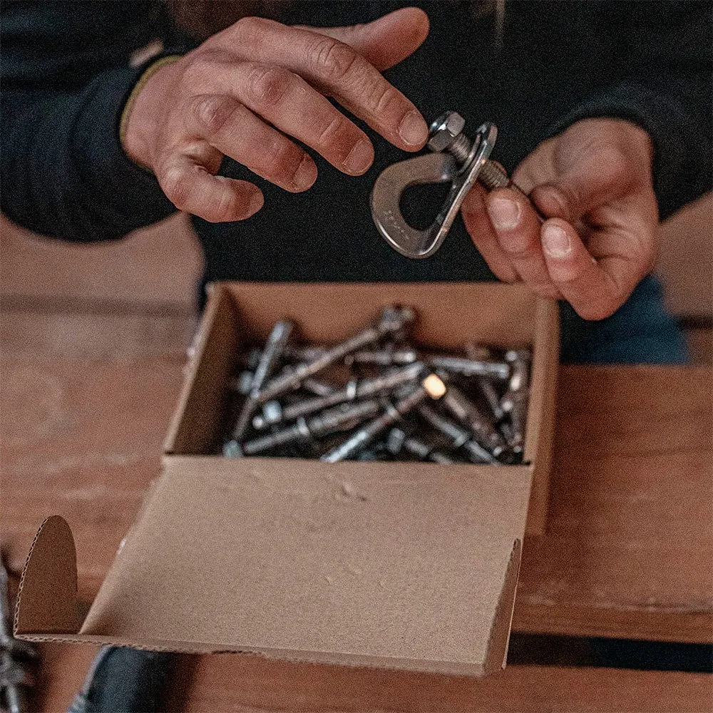Fixe Climbing Gear Ankarplatta 1 M12+3 Parabult M12x90 Mm Förpackning 316l 316l 20 Enheter, Silver, One Size