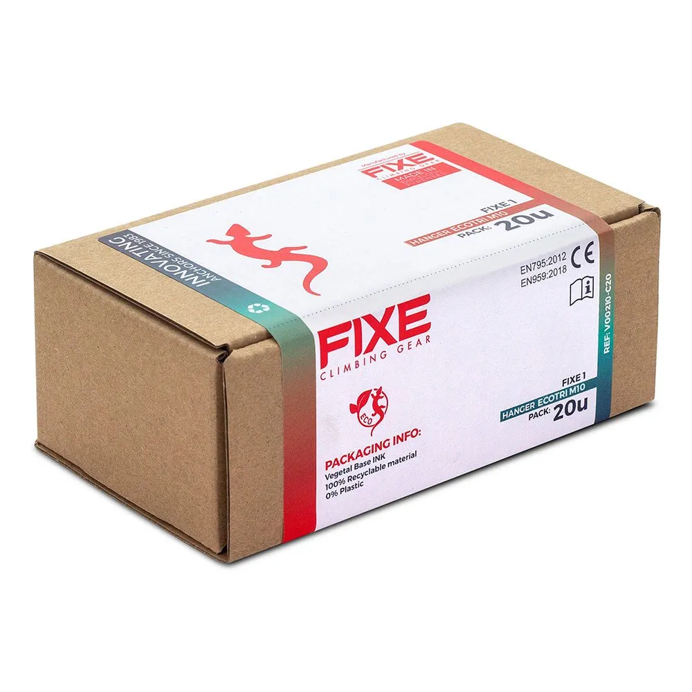 Fixe Climbing Gear Fixe 1 Galvanised Steel M10 Ankarplatta 20 Enheter, Silver, One Size