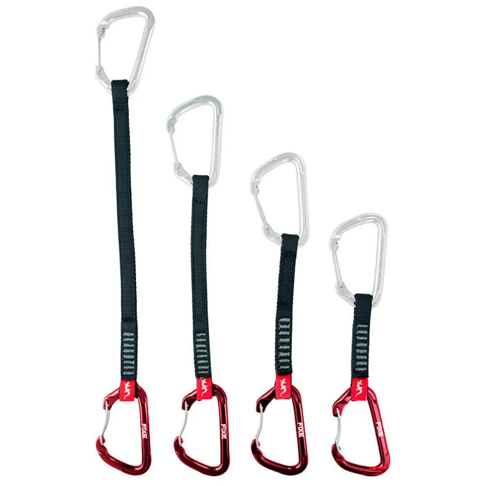 Fixe Climbing Gear Pack 4 Rock Quickdraw, Black 1, 12cm Fixe Climbing Gear Pack 4 Rock Quickdraw, Black 1, 12cm