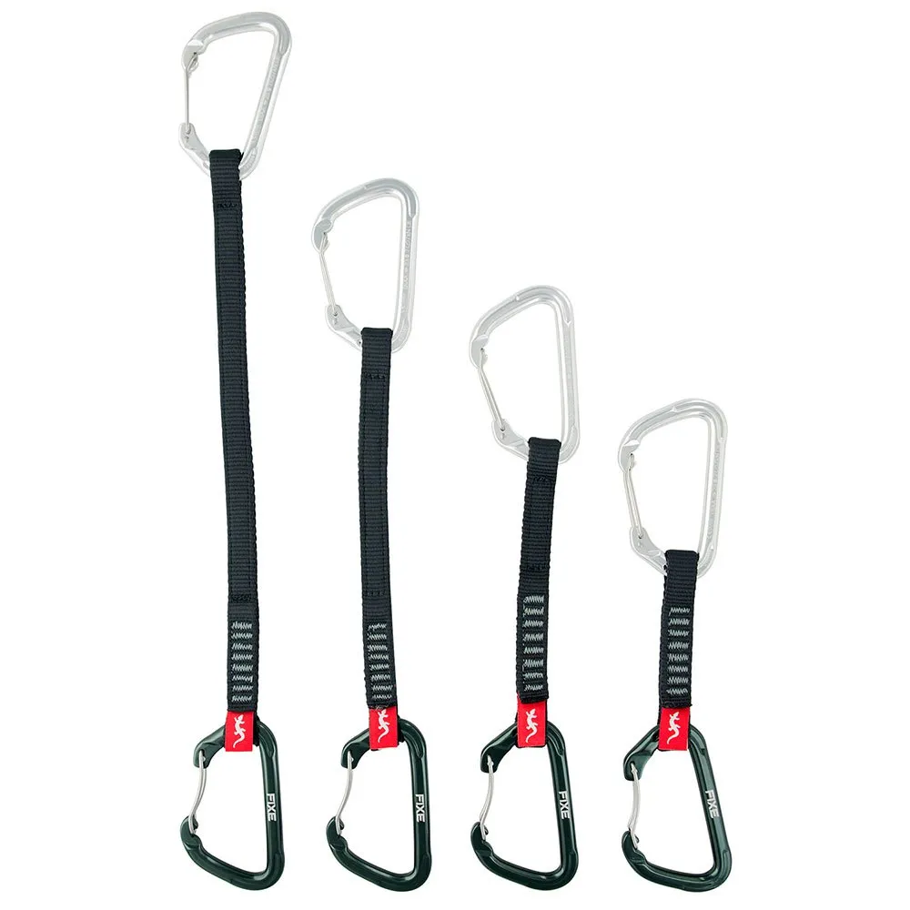 Fixe Climbing Gear Pack 4 Rock Quickdraw, Black 1, 12cm Fixe Climbing Gear Pack 4 Rock Quickdraw, Black 1, 12cm