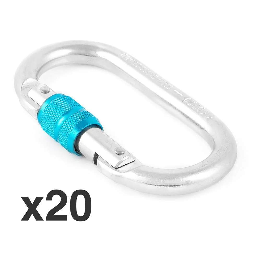 Fixe Climbing Gear Steel Screw Gate Adur Karabinkrok 20 Enheter, Silver, One Size Fixe Climbing Gear Steel Screw Gate Adur Karabinkrok 20 Enheter, Silver, One Size