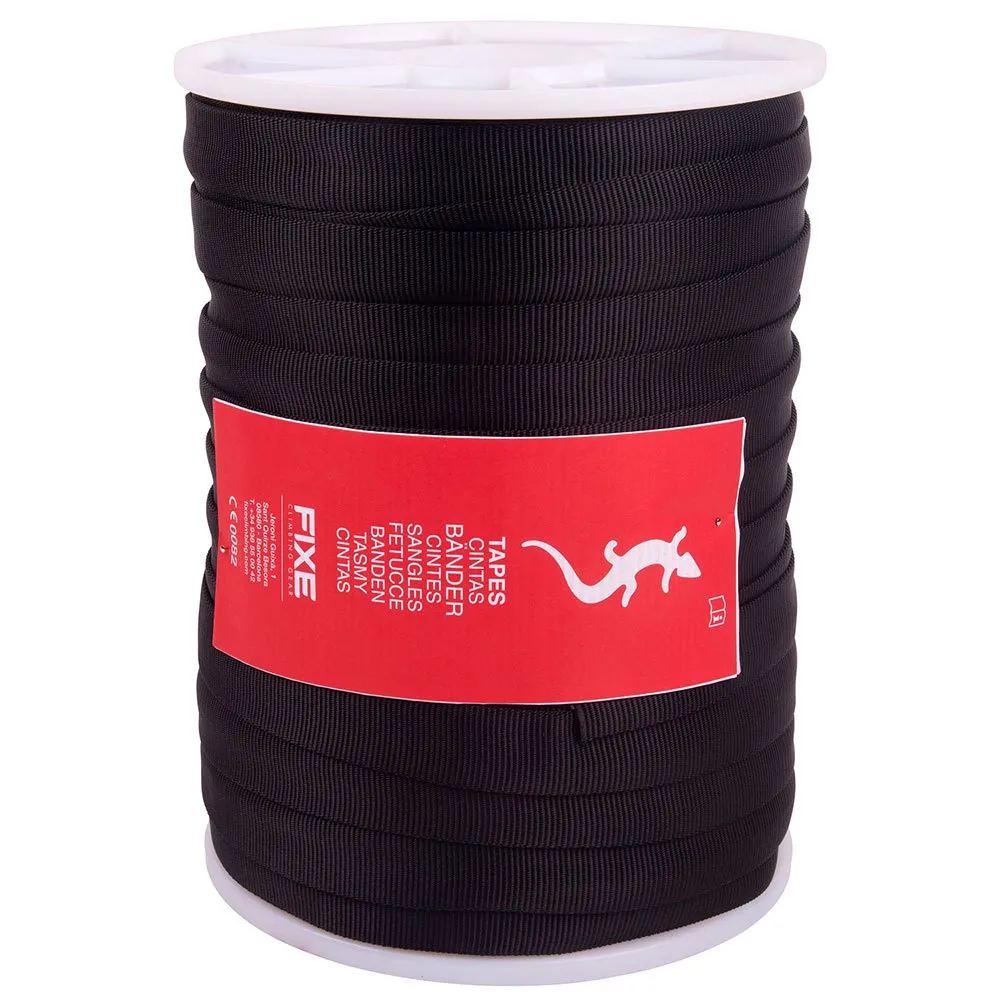 Fixe Climbing Gear Tubular Webbing 25 Mm Sling, Black, 100m