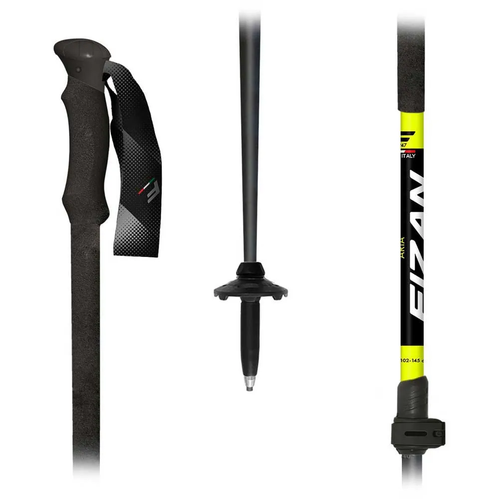 Fizan Aria Stavar, Black / yellow, 102-145cm