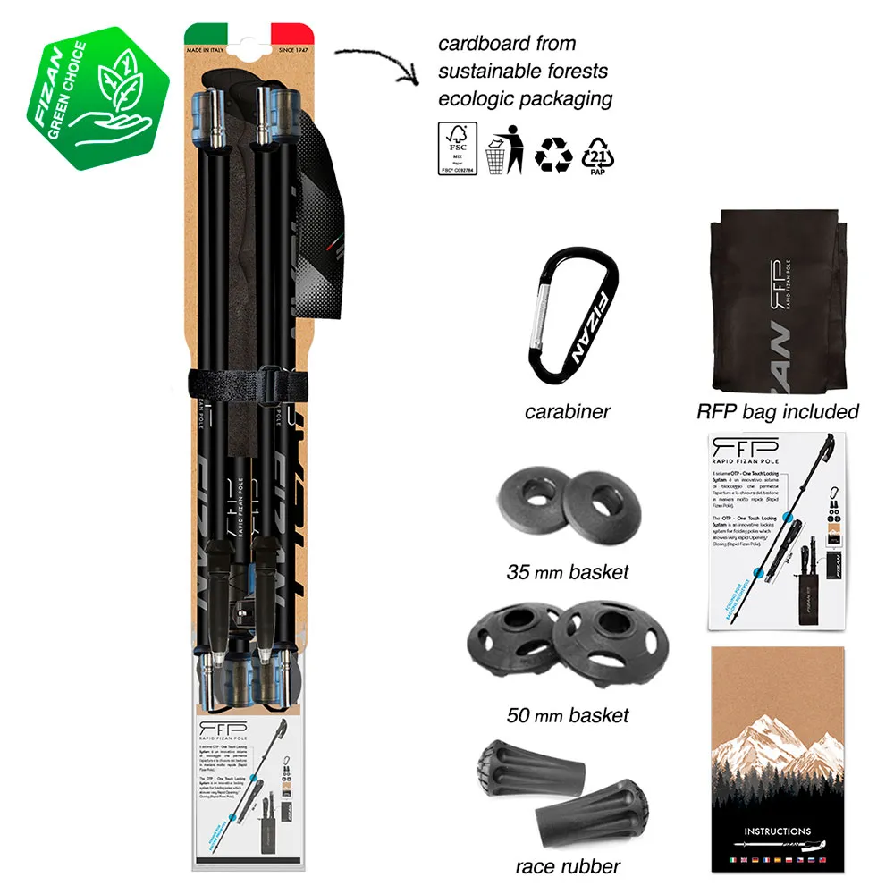 Fizan Rfp Stavar, Black, 110-135cm