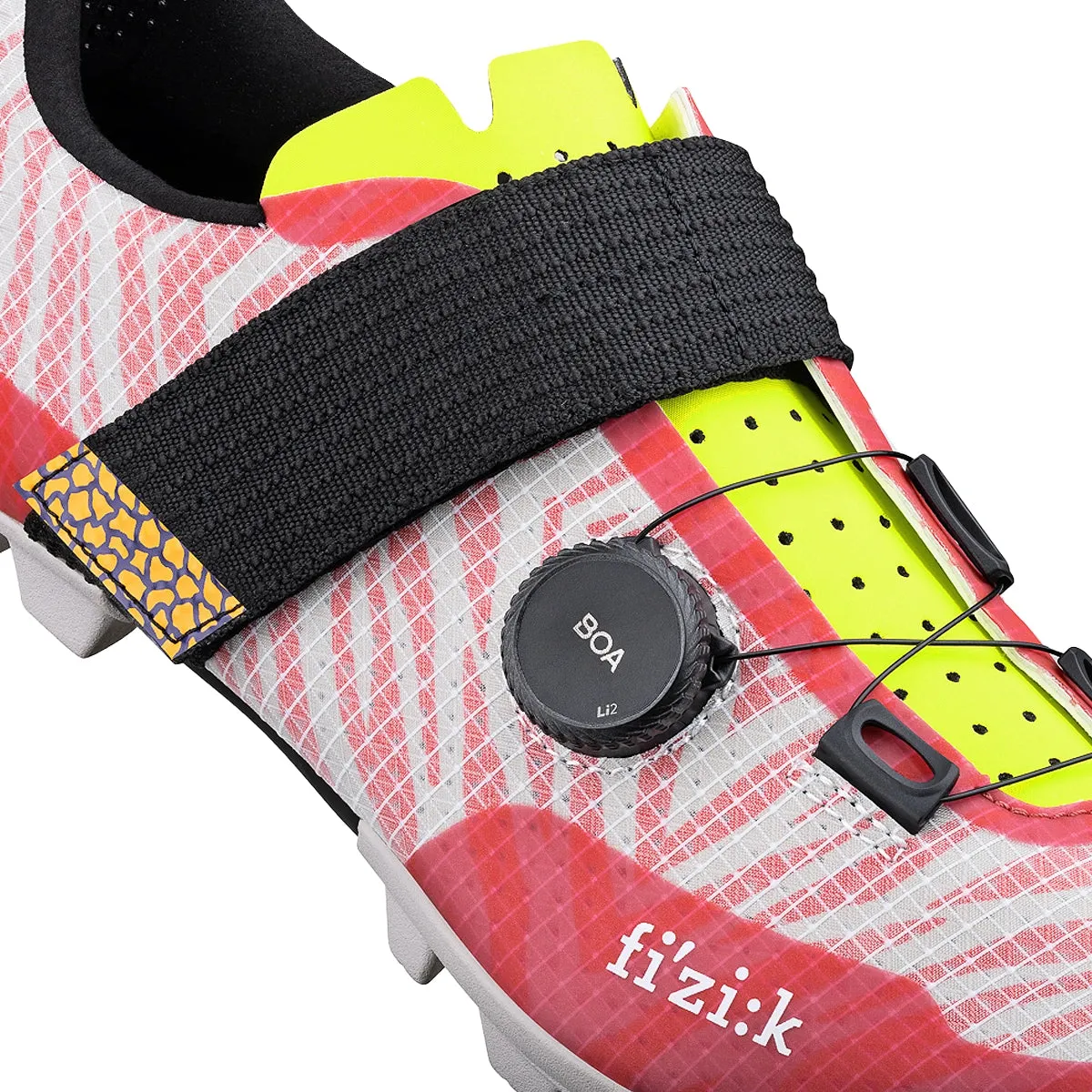 Fizik Gravel MTB Cycling Shoes Vento Ferox Carbon AMANI, Magenta/Lime