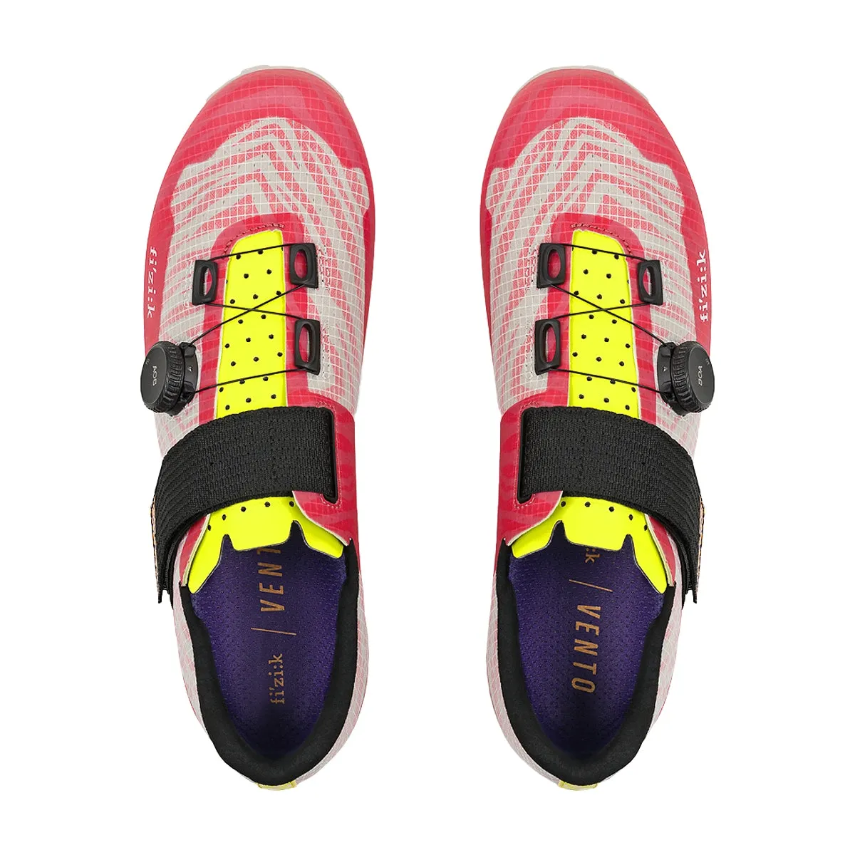 Fizik Gravel MTB Cycling Shoes Vento Ferox Carbon AMANI, Magenta/Lime