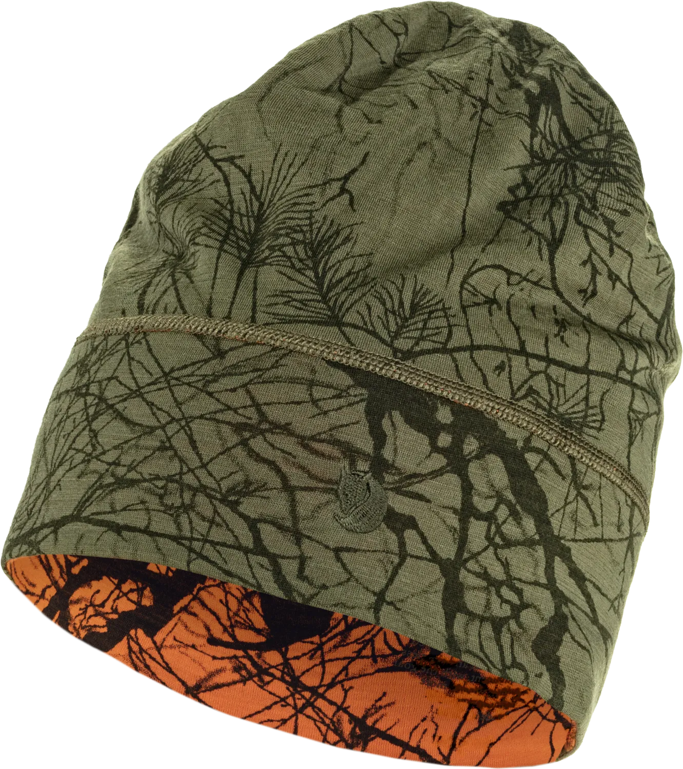 Fjällräven Lappland Beanie, Green camo-orange multi camo
