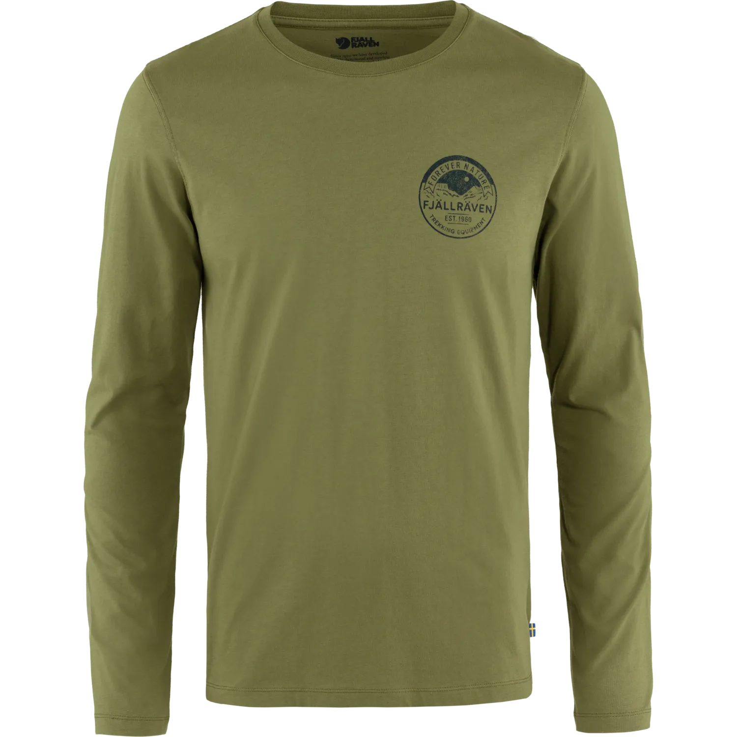 Fjällräven Men's Forever Nature Badge Long Sleeve, Caper Green