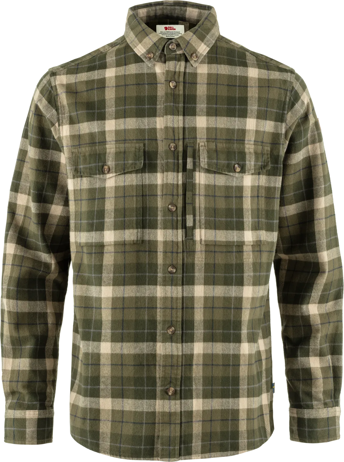 Fjällräven Men's Värmland Heavy Flannel Shirt, Green-Deep Forest