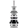 Force A-head 1 1/8´´ Taper Semi-integrerat Headset, Black, One Size