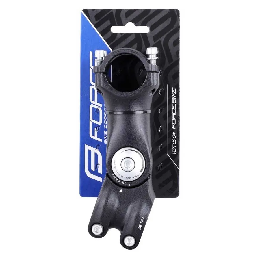 Force Adjustable 31.8 Mm Cykelstyrstam, Black, 105mm, 0º/+60º