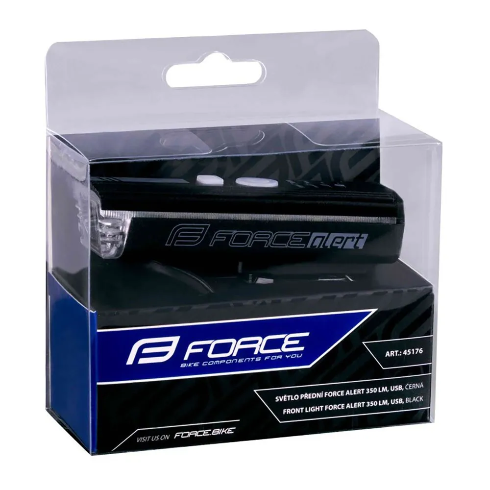 Force Alert Usb Framlampa, Black, 350 Lumens