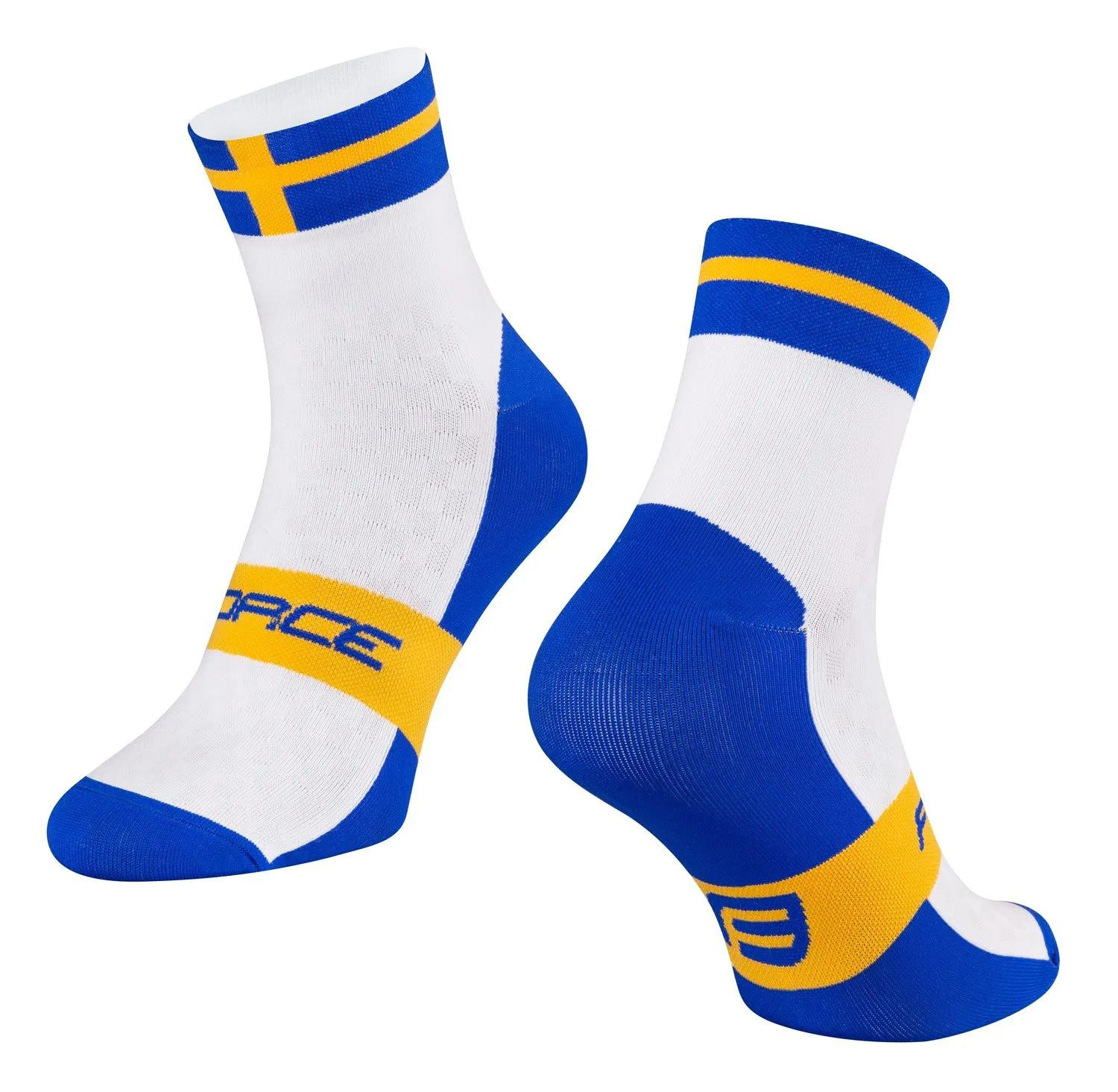 Force Cykelstrumpor med Svenska Flaggan, Blå/gul/vit