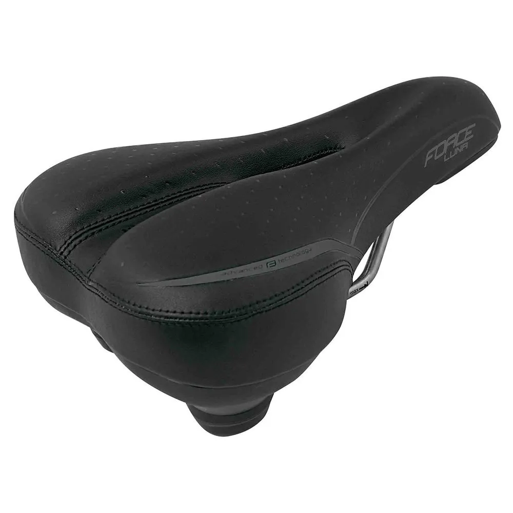 Force Luna Tourist Cykelsadel, Black, 175mm