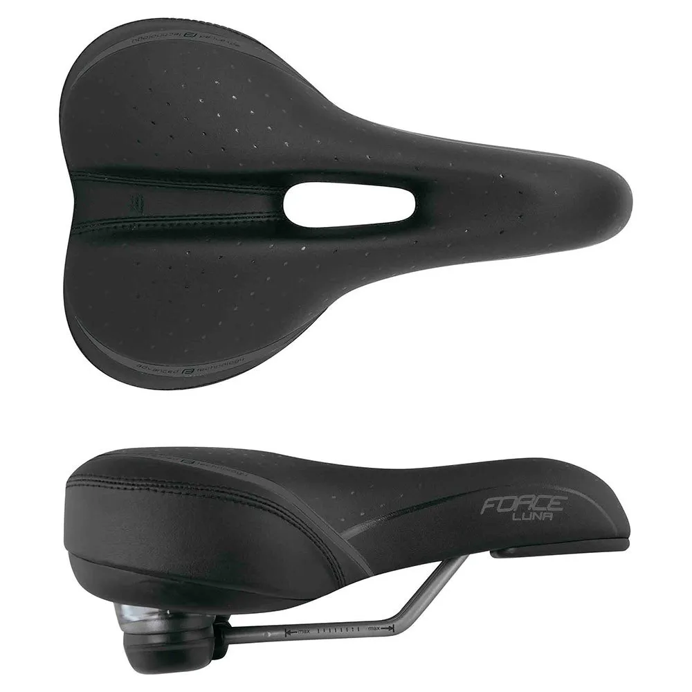 Force Luna Tourist Cykelsadel, Black, 175mm