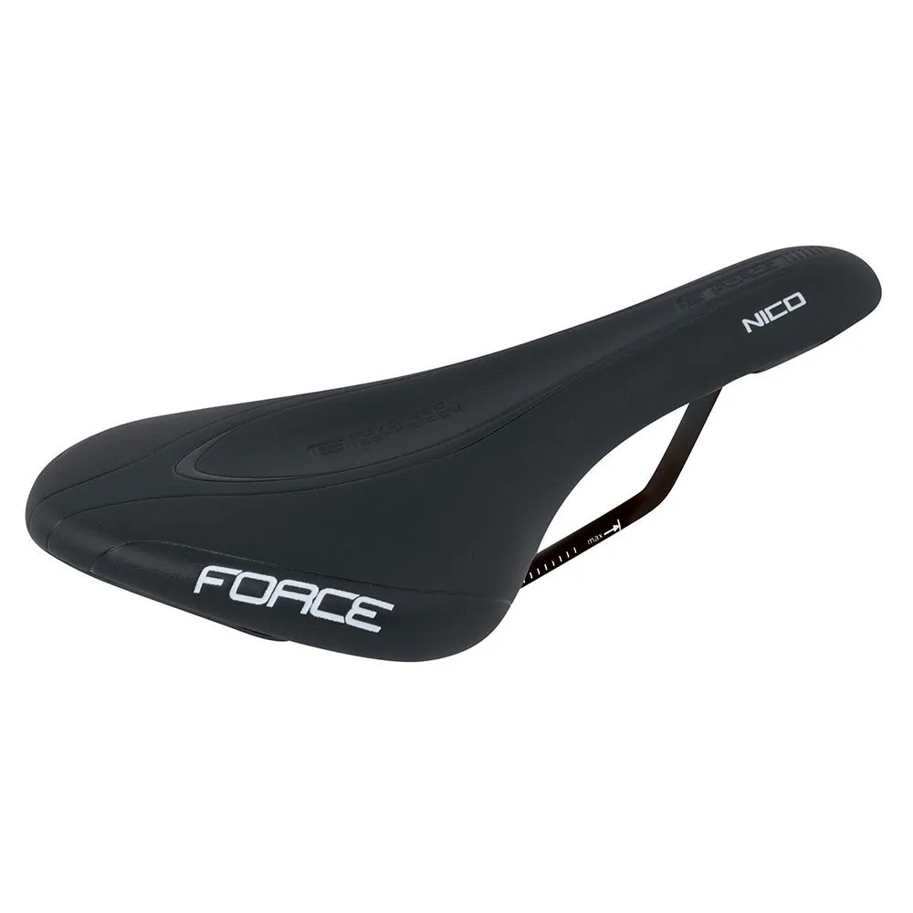 Force Nico Cykelsadel, Black, 130mm